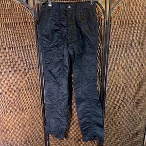 Vintage Orange County Black Nylon Parachute Pants Size 30